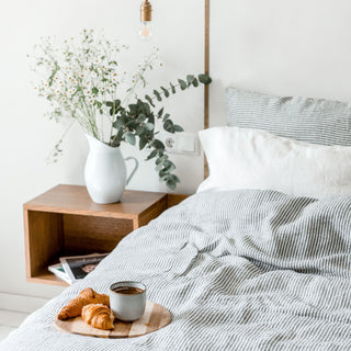 Leinen - Bettbezug, Thin Black Stripes - Linen Tales Leinen - Bettbezug, Thin Black Stripes - Linen Tales