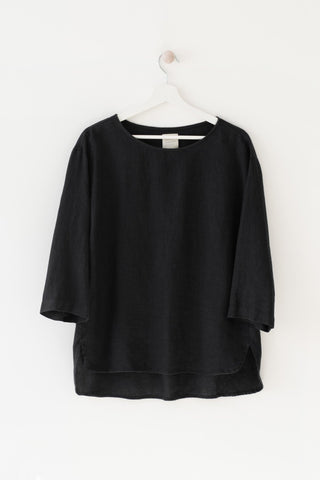 Leinen - Top Bilberry, Black - Linen Tales Leinen - Top Bilberry, Black - Linen Tales