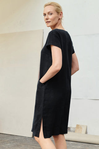 Leinen - kleid Goldenrod, Black - Linen Tales Leinen - kleid Goldenrod, Black - Linen Tales