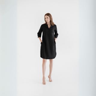 Leinenkleid Prelude, Black - Linen Tales Leinenkleid Prelude, Black - Linen Tales