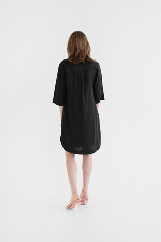 Leinenkleid Prelude, Black - Linen Tales Leinenkleid Prelude, Black - Linen Tales