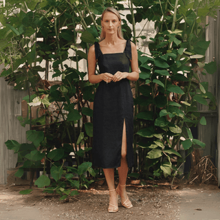 Leinenkleid Rumba, Black - Linen Tales Leinenkleid Rumba, Black - Linen Tales