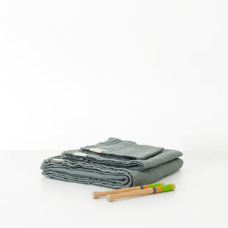 Leinen - Badetuch in feiner Waffel - Struktur, Blue Fog - Linen Tales Leinen - Badetuch in feiner Waffel - Struktur, Blue Fog - Linen Tales