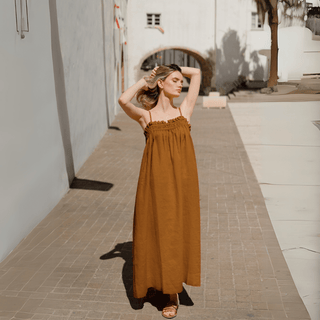 Leinenkleid Ballade, Bronze - Linen Tales Leinenkleid Ballade, Bronze - Linen Tales