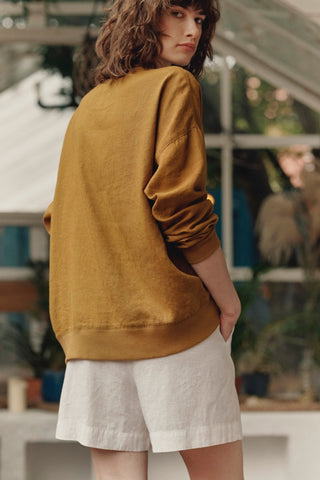 Leinen - Pullover Dahlia, Bronze - Linen Tales Leinen - Pullover Dahlia, Bronze - Linen Tales