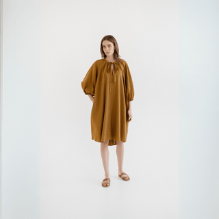 Leinenkleid Mahina, Bronze - Linen Tales Leinenkleid Mahina, Bronze - Linen Tales