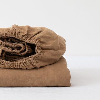 Leinen - Spannbettlaken, Camel - Linen Tales Leinen - Spannbettlaken, Camel - Linen Tales
