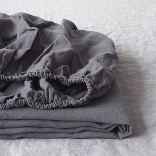 Leinen - Spannbettlaken, Dark Grey - Linen Tales Leinen - Spannbettlaken, Dark Grey - Linen Tales