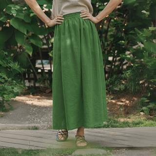 Leinen - Rock Flamenco, Foliage Green - Linen Tales Leinen - Rock Flamenco, Foliage Green - Linen Tales 1