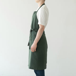 Leinen - Schürze Chef, Forest Green - Linen Tales Leinen - Schürze Chef, Forest Green - Linen Tales