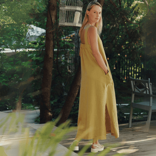 Leinenkleid Fugue, Lemon Curry - Linen Tales Leinenkleid Fugue, Lemon Curry - Linen Tales