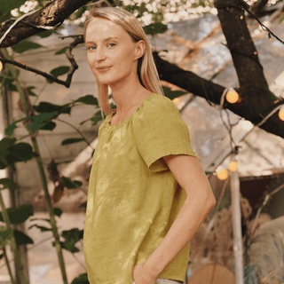 Leinen - Top Jazz, Lemon Curry - Linen Tales Leinen - Top Jazz, Lemon Curry - Linen Tales
