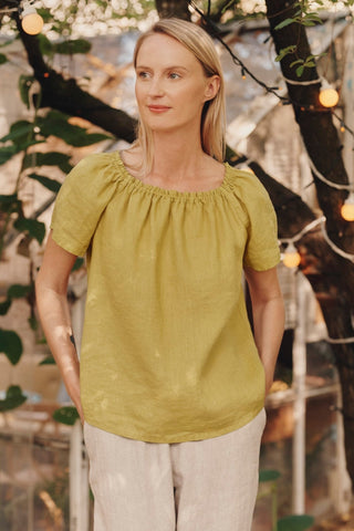 Leinen - Top Jazz, Lemon Curry - Linen Tales Leinen - Top Jazz, Lemon Curry - Linen Tales