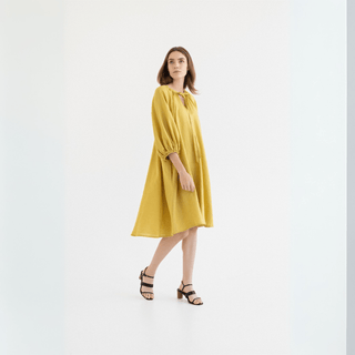 Leinenkleid Mahina, Lemon Curry - Linen Tales Leinenkleid Mahina, Lemon Curry - Linen Tales
