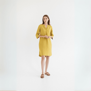 Leinenkleid Prelude, Lemon Curry - Linen Tales Leinenkleid Prelude, Lemon Curry - Linen Tales