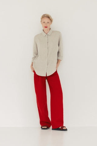 Leinen - bluse Damen Azalea, Melange - Linen Tales Leinen - bluse Damen Azalea, Melange - Linen Tales