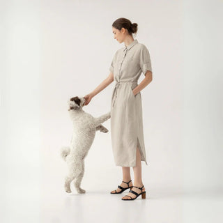 Leinen - kleid Linden, Melange - Linen Tales Leinen - kleid Linden, Melange - Linen Tales
