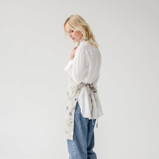 Leinen - Schürze Daily, Flowers on Natural - Linen Tales Leinen - Schürze Daily, Flowers on Natural - Linen Tales