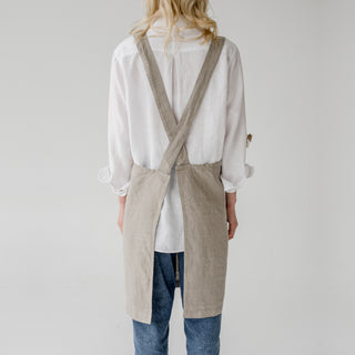 Leinen - Schürze Crossback, Natural - Linen Tales Leinen - Schürze Crossback, Natural - Linen Tales