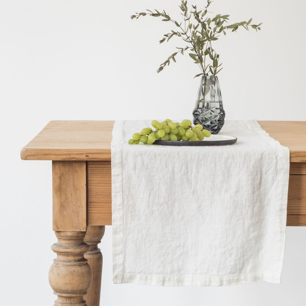 Leinen-Tischläufer, Off-White – Linen Tales