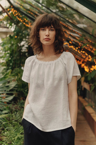 Leinen - Top Jazz, Optical White - Linen Tales Leinen - Top Jazz, Optical White - Linen Tales