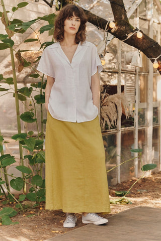 Leinenbluse Damen Melody, Optical White - Linen Tales Leinenbluse Damen Melody, Optical White - Linen Tales