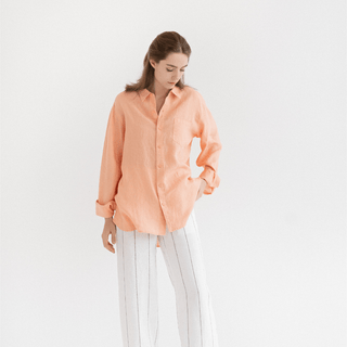 Leinenhemd Larch, Peach - Linen Tales Leinenhemd Larch, Peach - Linen Tales