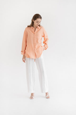 Leinenhemd Larch, Peach - Linen Tales Leinenhemd Larch, Peach - Linen Tales