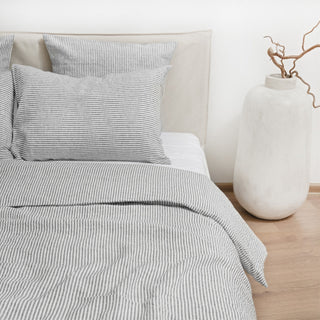Leinen - Bettbezug - Set, Thin Black Stripes - Linen Tales Leinen - Bettbezug - Set, Thin Black Stripes - Linen Tales