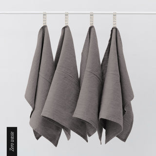 Zero Waste Leinen - Geschirrtücher im 4er - Set, Ash - Linen Tales Zero Waste Leinen - Geschirrtücher im 4er - Set, Ash - Linen Tales