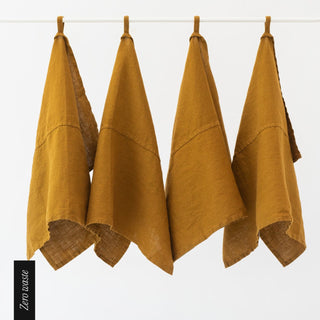 Zero Waste Leinen - Geschirrtücher im 4er - Set, Bronze - Linen Tales Zero Waste Leinen - Geschirrtücher im 4er - Set, Bronze - Linen Tales