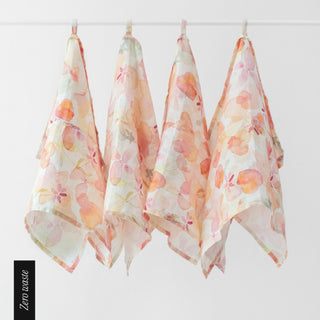 Zero Waste Leinen-Geschirrtücher im 4er-Set, Floral Zero Waste Leinen-Geschirrtücher im 4er-Set, Floral