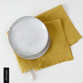 Zero Waste Leinen - Geschirrtücher im 4er - Set, Lemon Curry - Linen Tales Zero Waste Leinen - Geschirrtücher im 4er - Set, Lemon Curry - Linen Tales