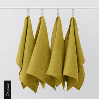 Zero Waste Leinen - Geschirrtücher im 4er - Set, Moss Green - Linen Tales Zero Waste Leinen - Geschirrtücher im 4er - Set, Moss Green - Linen Tales