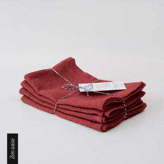 Zero Waste Leinen - Geschirrtücher im 4er - Set, Red Pear - Linen Tales Zero Waste Leinen - Geschirrtücher im 4er - Set, Red Pear - Linen Tales