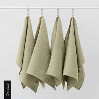 Zero Waste Leinen - Geschirrtücher im 4er - Set, Sage - Linen Tales Zero Waste Leinen - Geschirrtücher im 4er - Set, Sage - Linen Tales