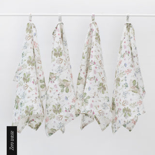 Zero Waste Leinen - Geschirrtücher im 4er - Set, White Botany - Linen Tales Zero Waste Leinen - Geschirrtücher im 4er - Set, White Botany - Linen Tales
