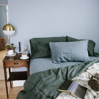 Leinen - Bettlaken, Blue Fog - Linen Tales Leinen - Bettlaken, Blue Fog - Linen Tales