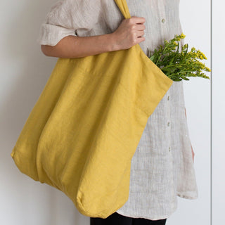 Große Leinentasche, Lemon Curry - Linen Tales Große Leinentasche, Lemon Curry - Linen Tales