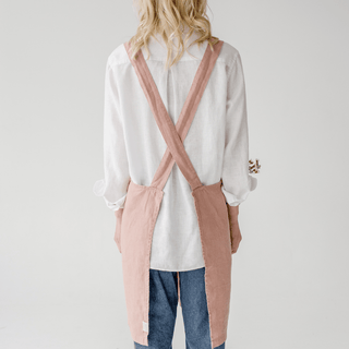 Leinen - Schürze Crossback, Cafe Creme - Linen Tales Leinen - Schürze Crossback, Cafe Creme - Linen Tales