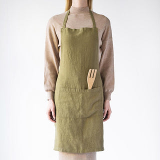 Leinen - Schürze Daily, Martini Olive - Linen Tales Leinen - Schürze Daily, Martini Olive - Linen Tales