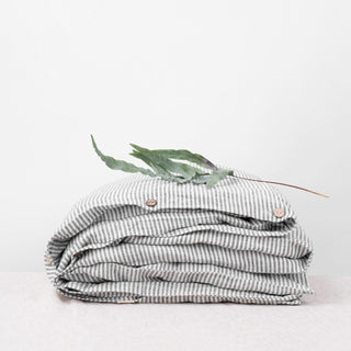 Leinen - Bettbezug, Thin Black Stripes - Linen Tales Leinen - Bettbezug, Thin Black Stripes - Linen Tales