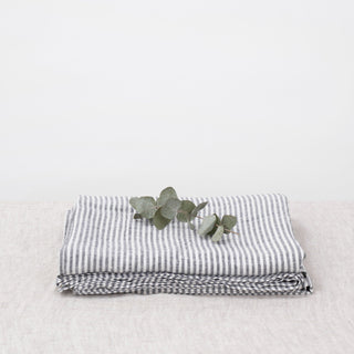 Leinen - Bettlaken, Thin Black Stripes - Linen Tales Leinen - Bettlaken, Thin Black Stripes - Linen Tales