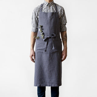 Leinen - Schürze Chef, Dark Grey - Linen Tales Leinen - Schürze Chef, Dark Grey - Linen Tales