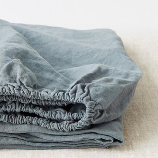 Leinen - Spannbettlaken, Blue Fog - Linen Tales Leinen - Spannbettlaken, Blue Fog - Linen Tales