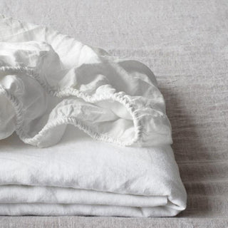 Leinen - Spannbettlaken, White - Linen Tales Leinen - Spannbettlaken, White - Linen Tales