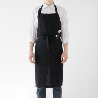 Leinen - Schürze Chef, Black - Linen Tales Leinen - Schürze Chef, Black - Linen Tales