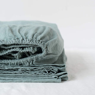 Leinen - Spannbettlaken, Green Milieu - Linen Tales Leinen - Spannbettlaken, Green Milieu - Linen Tales