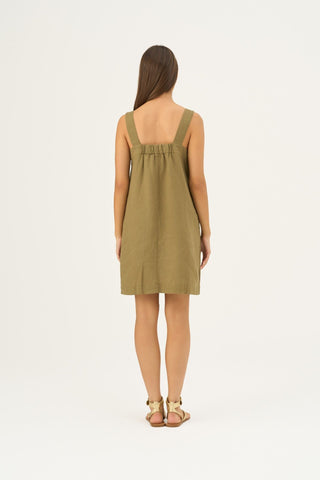 Leinenkleid Fughetta, Olive Khaki 5