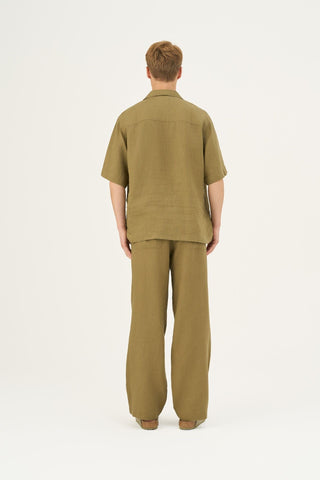 Leinenhemd Libertas, Olive Khaki 4